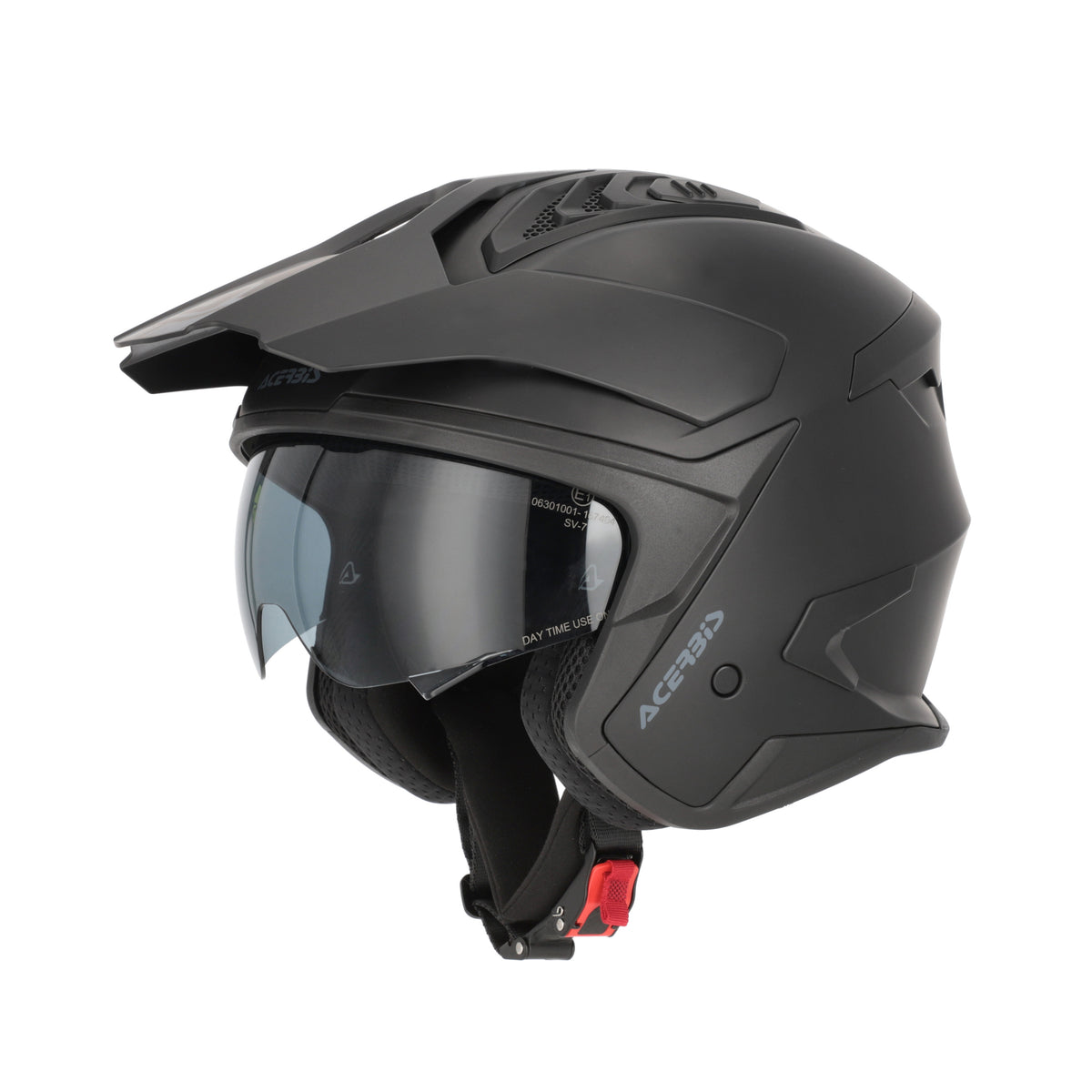 Acerbis Casco Jet Aria Evo Solid Nero vista 2