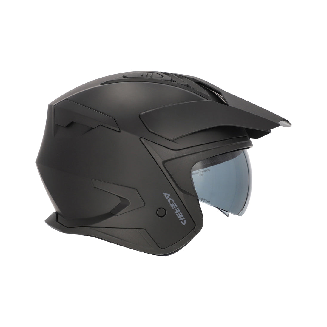 Acerbis Casco Jet Aria Evo Solid Nero vista 3