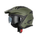 Acerbis Casco Jet Aria Evo Solid Verde Militare vista 2