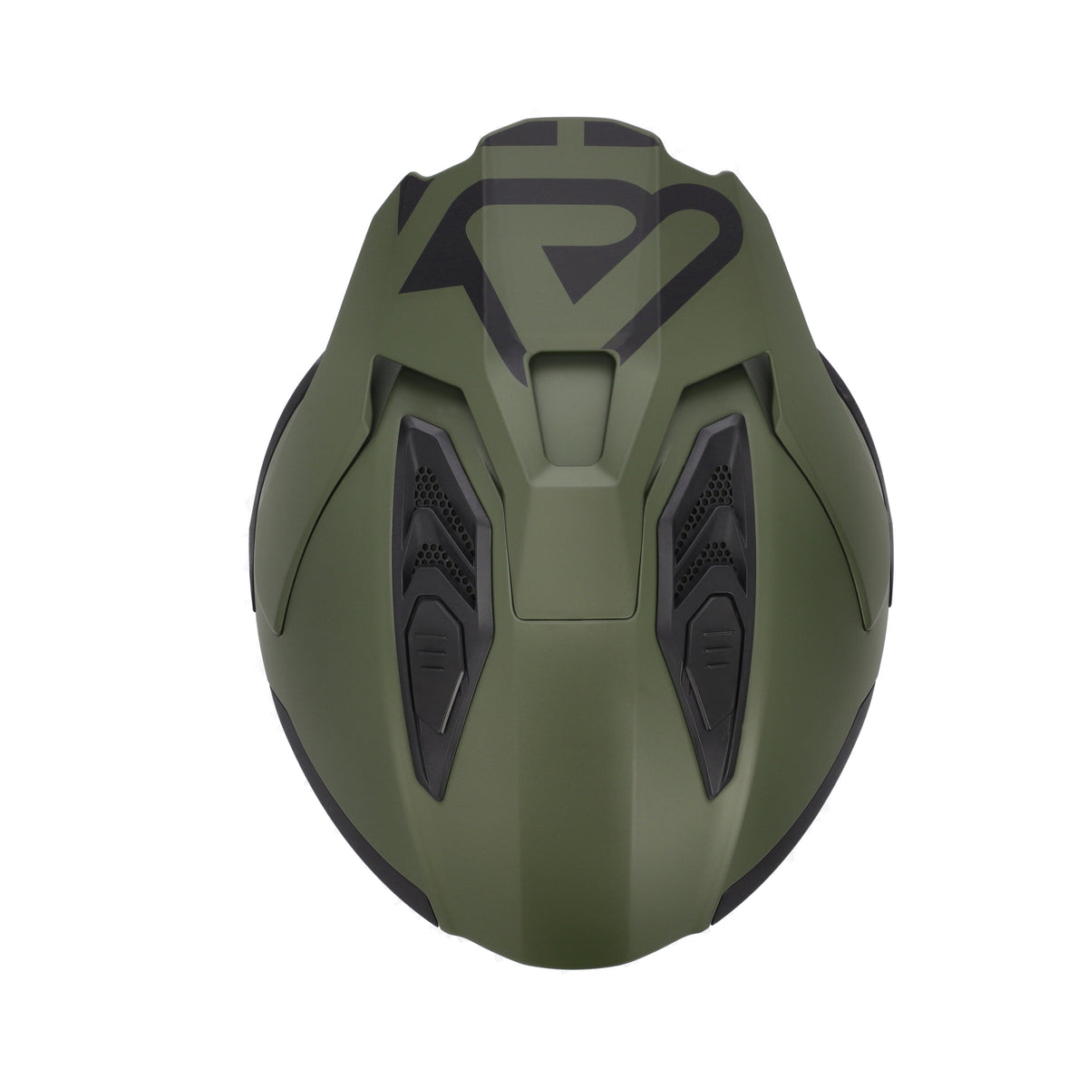 Acerbis Casco Jet Aria Evo Solid Verde Militare vista 6