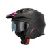 Acerbis Casco Jet Aria Evo Solid Nero/Rosa vista 2