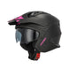 Acerbis Casco Jet Aria Evo Solid Nero/Rosa vista 2