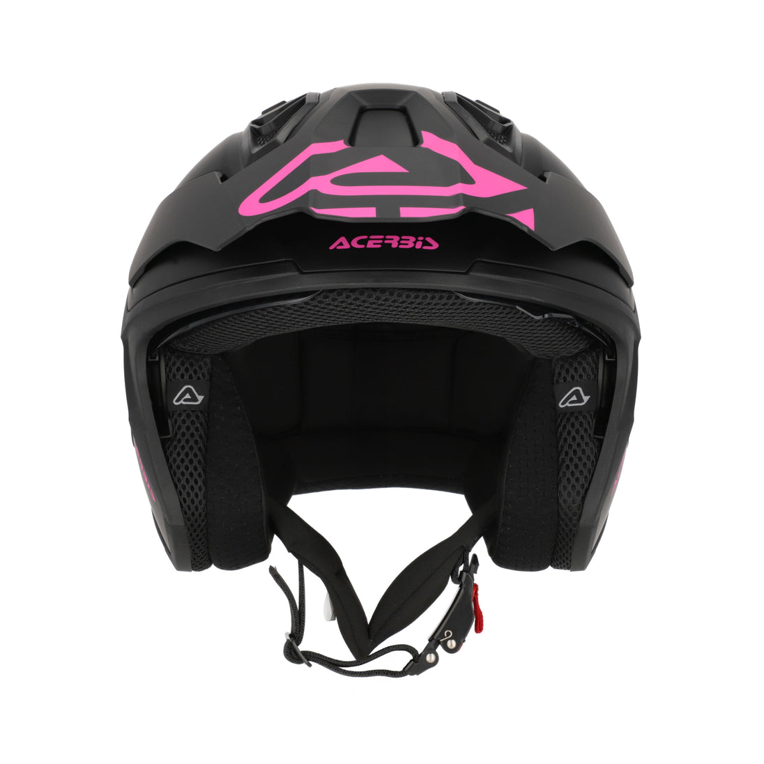 Acerbis Casco Jet Aria Evo Solid Nero/Rosa vista 5