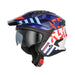 Acerbis Casco Jet Aria Evo Graphic Bianco/Blu/Rosso vista 2