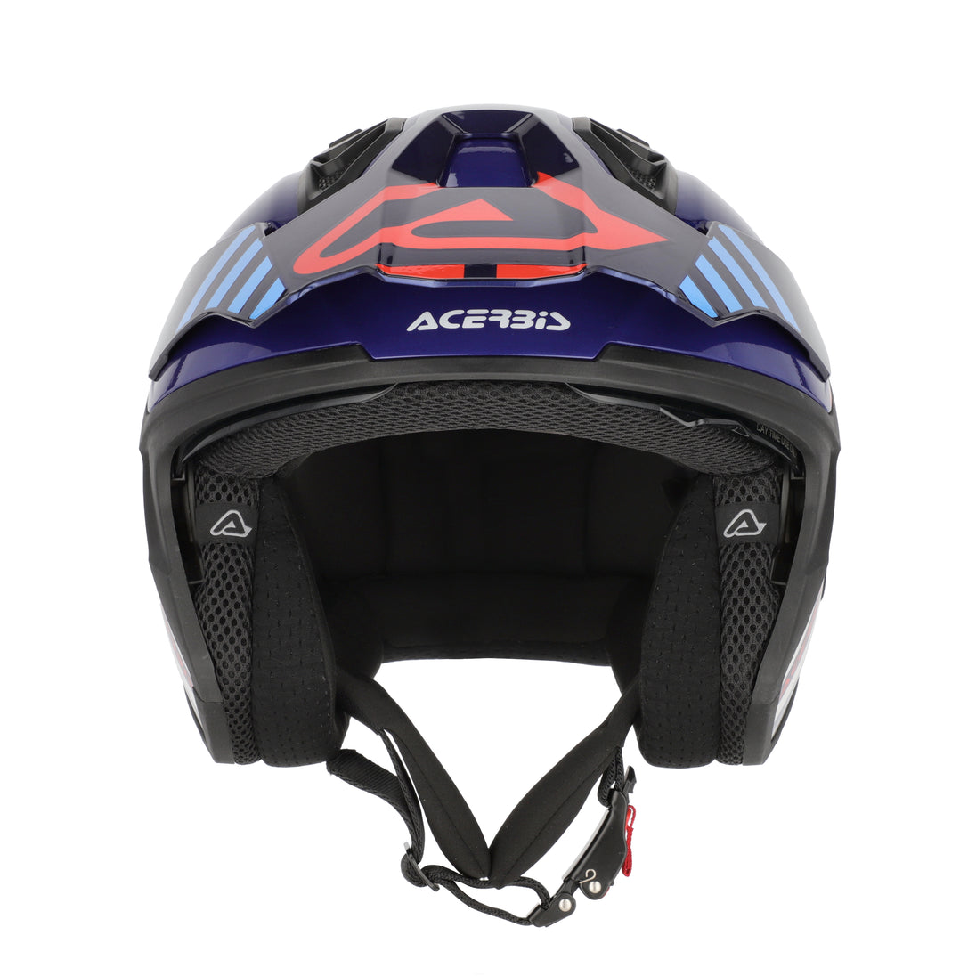 Acerbis Casco Jet Aria Evo Graphic Bianco/Blu/Rosso vista 5