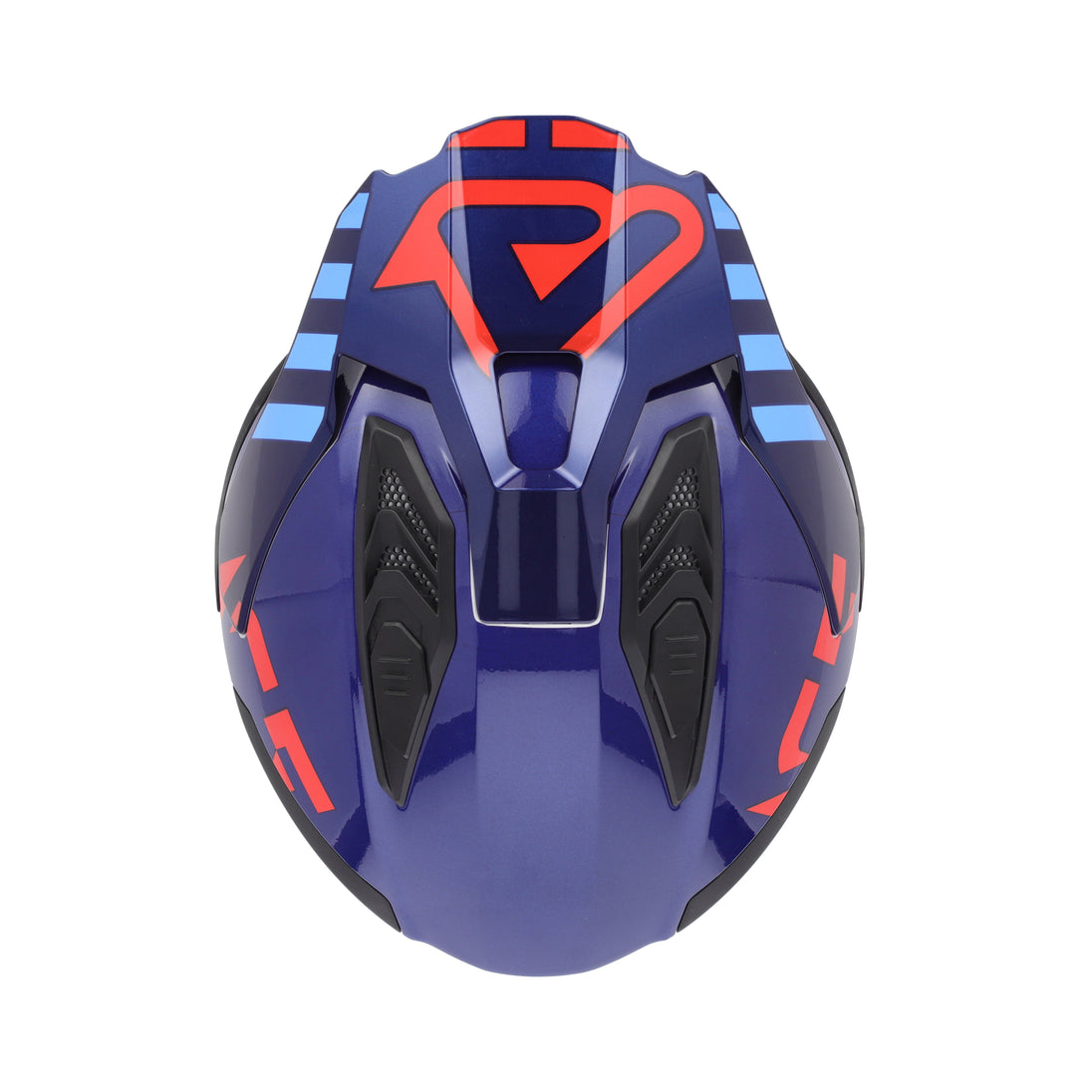 Acerbis Casco Jet Aria Evo Graphic Bianco/Blu/Rosso vista 6