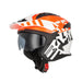 Acerbis Casco Jet Aria Evo Graphic Bianco/Arancio vista 2