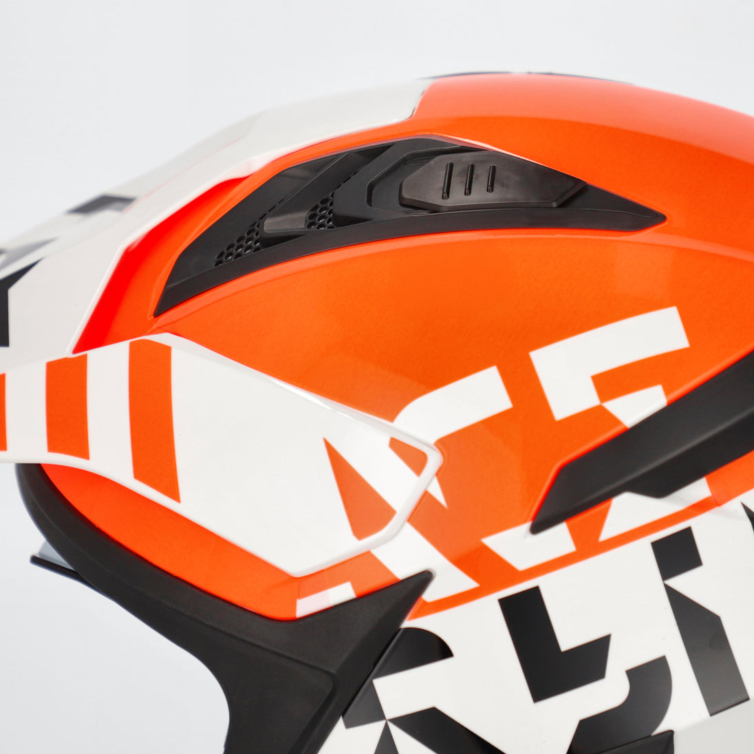 Acerbis Casco Jet Aria Evo Graphic Bianco/Arancio vista 8