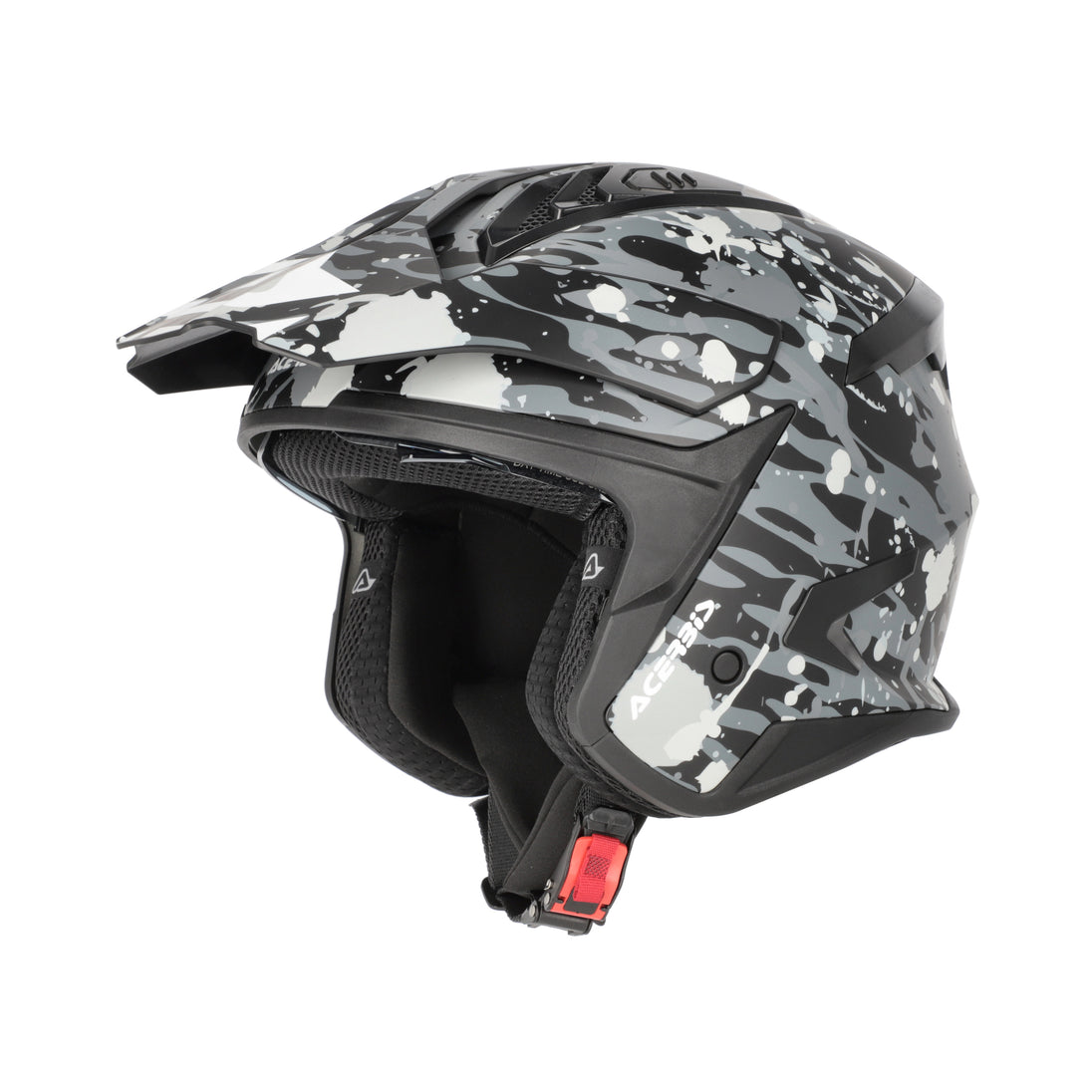Acerbis Casco Jet Aria Evo Graphic Grigio/Nero vista 1