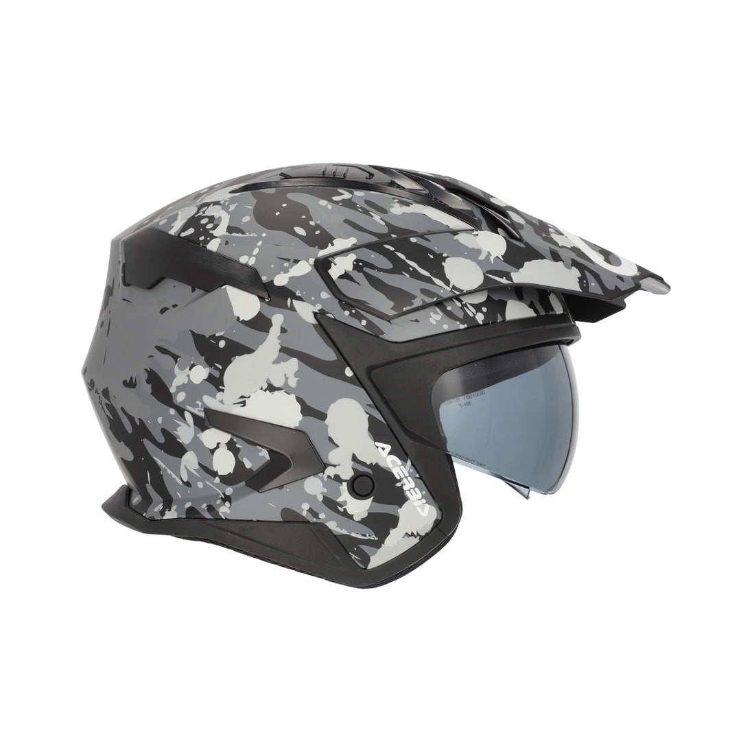 Acerbis Casco Jet Aria Evo Graphic Grigio/Nero vista 3