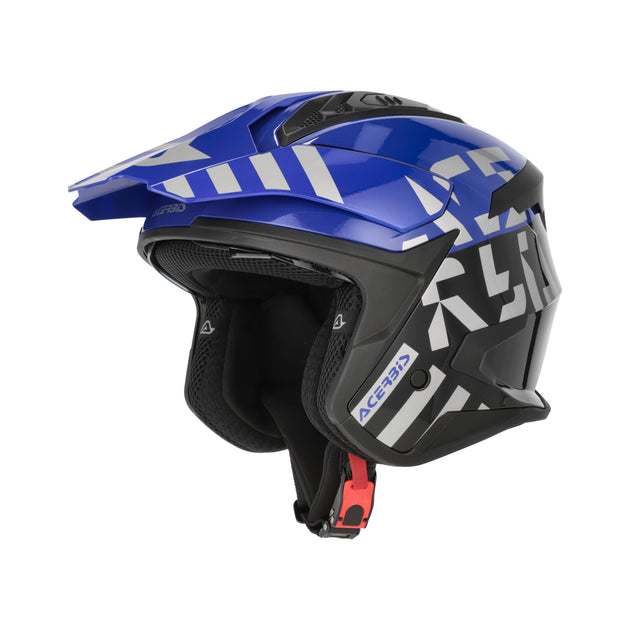 Acerbis Casco Jet Aria Evo Graphic Nero/Blu vista 1