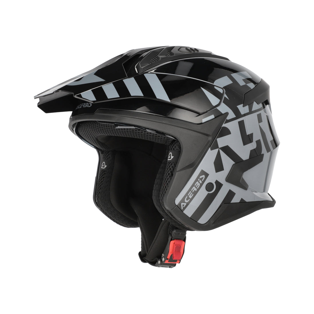 Acerbis Casco Jet Aria Evo Graphic Nero/Grigio vista 1