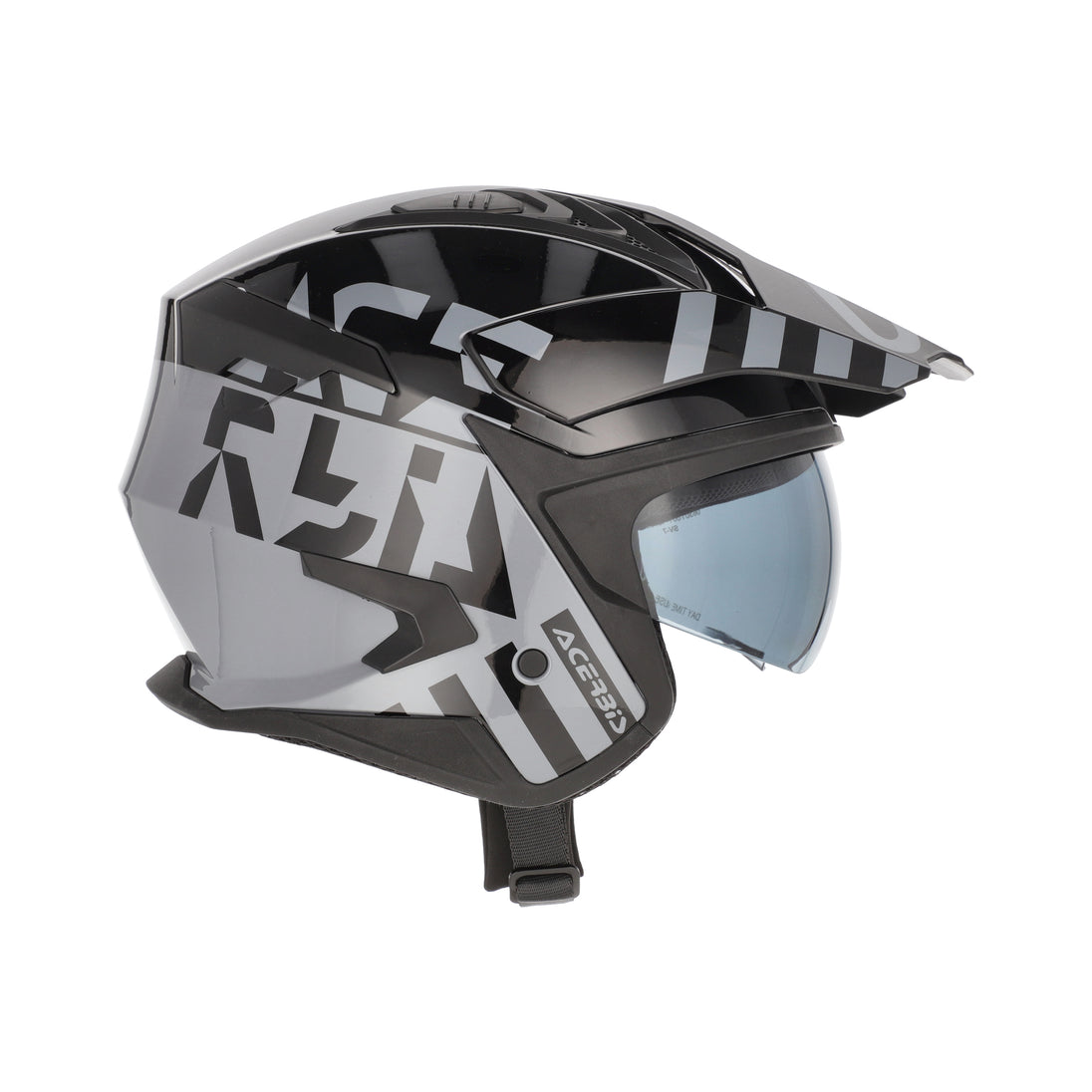 Acerbis Casco Jet Aria Evo Graphic Nero/Grigio vista 3
