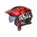 Acerbis Casco Jet Aria Evo Graphic Nero/Rosso vista 4