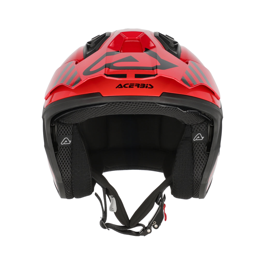 Acerbis Casco Jet Aria Evo Graphic Nero/Rosso vista 5