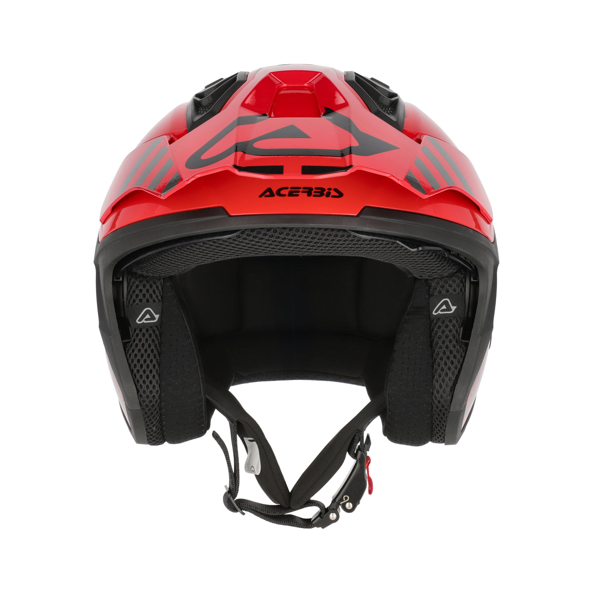 Acerbis Casco Jet Aria Evo Graphic Nero/Rosso vista 5