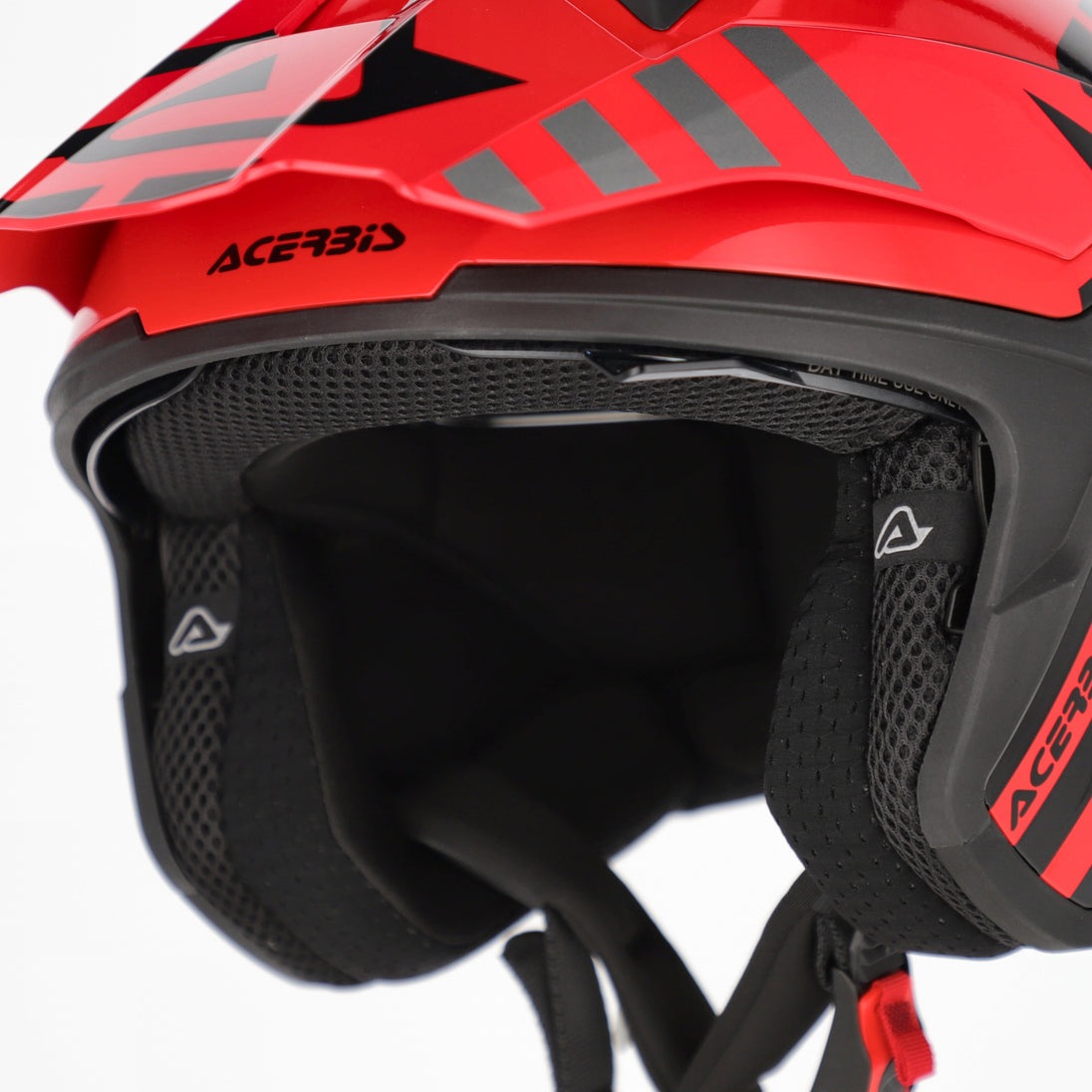 Acerbis Casco Jet Aria Evo Graphic Nero/Rosso vista 9