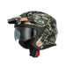 Acerbis Casco Jet Aria Evo Graphic Verde/Marrone vista 2