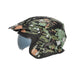 Acerbis Casco Jet Aria Evo Graphic Verde/Marrone vista 4
