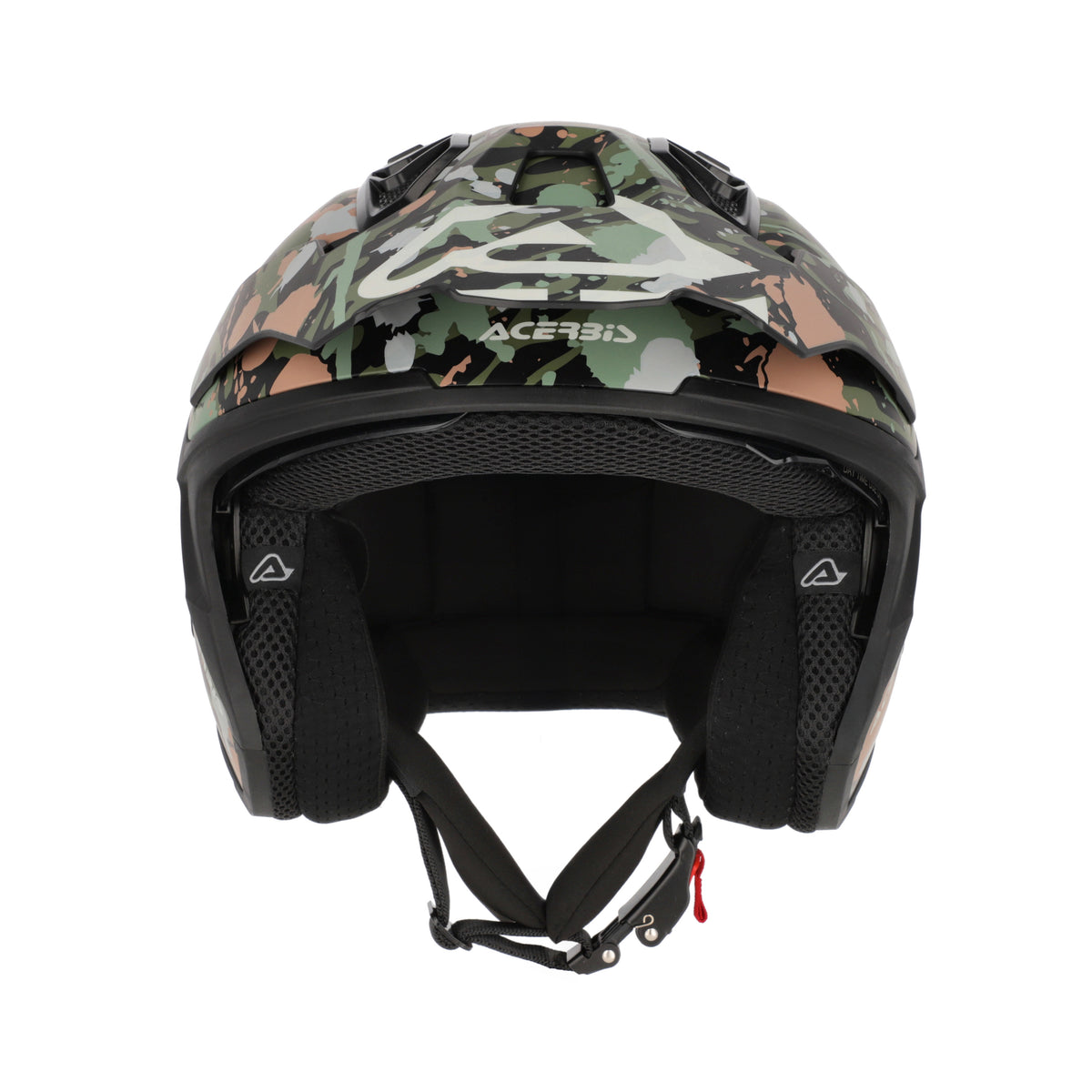 Acerbis Casco Jet Aria Evo Graphic Verde/Marrone vista 5