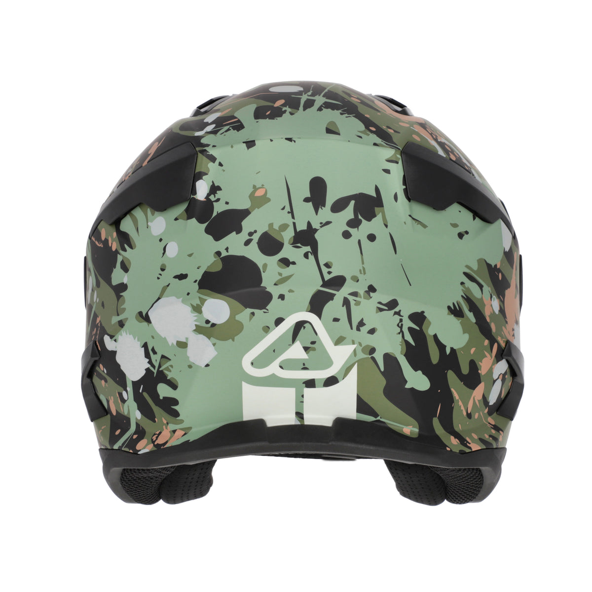 Acerbis Casco Jet Aria Evo Graphic Verde/Marrone vista 7