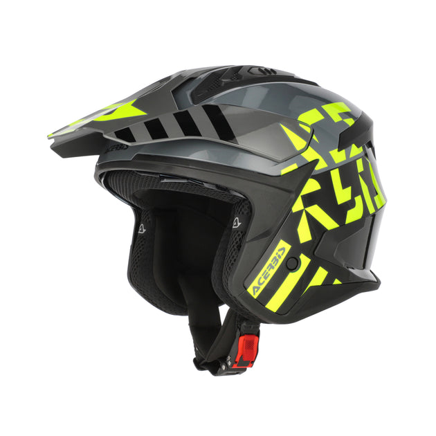 Acerbis Casco Jet Aria Evo Graphic Nero/Giallo Fluo (444) vista 1