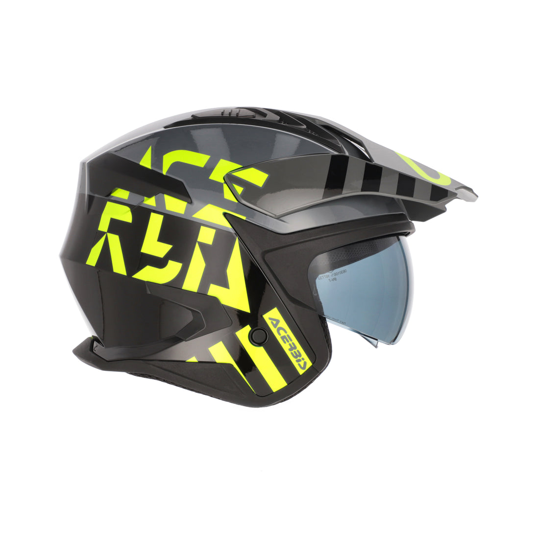 Acerbis Casco Jet Aria Evo Graphic Nero/Giallo Fluo (444) vista 3