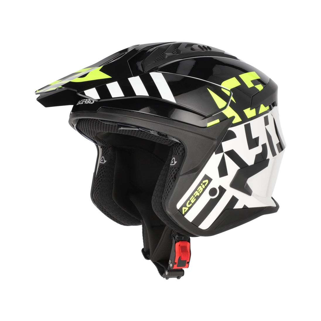 Acerbis Casco Jet Aria Evo Graphic Nero/Giallo Fluo (457) vista 1
