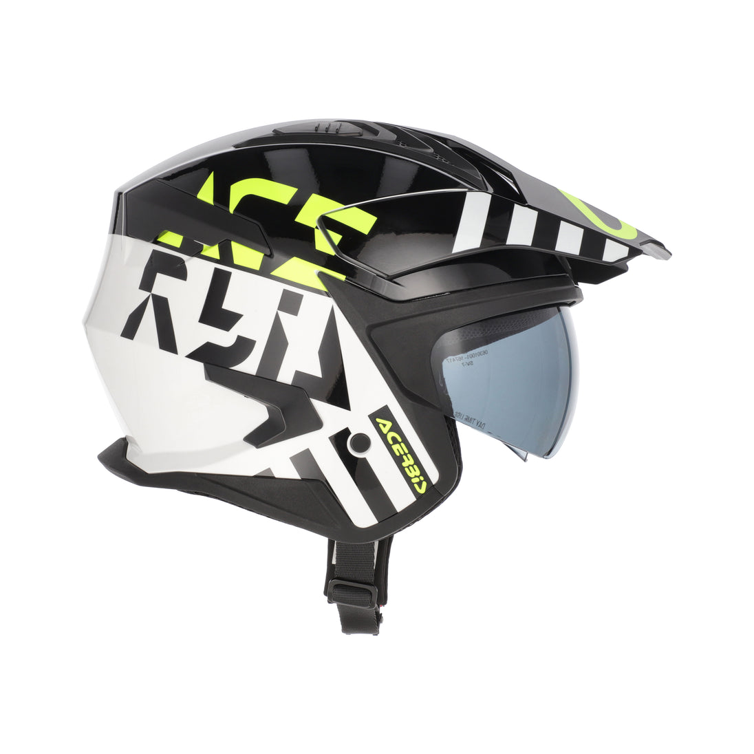 Acerbis Casco Jet Aria Evo Graphic Nero/Giallo Fluo (457) vista 3
