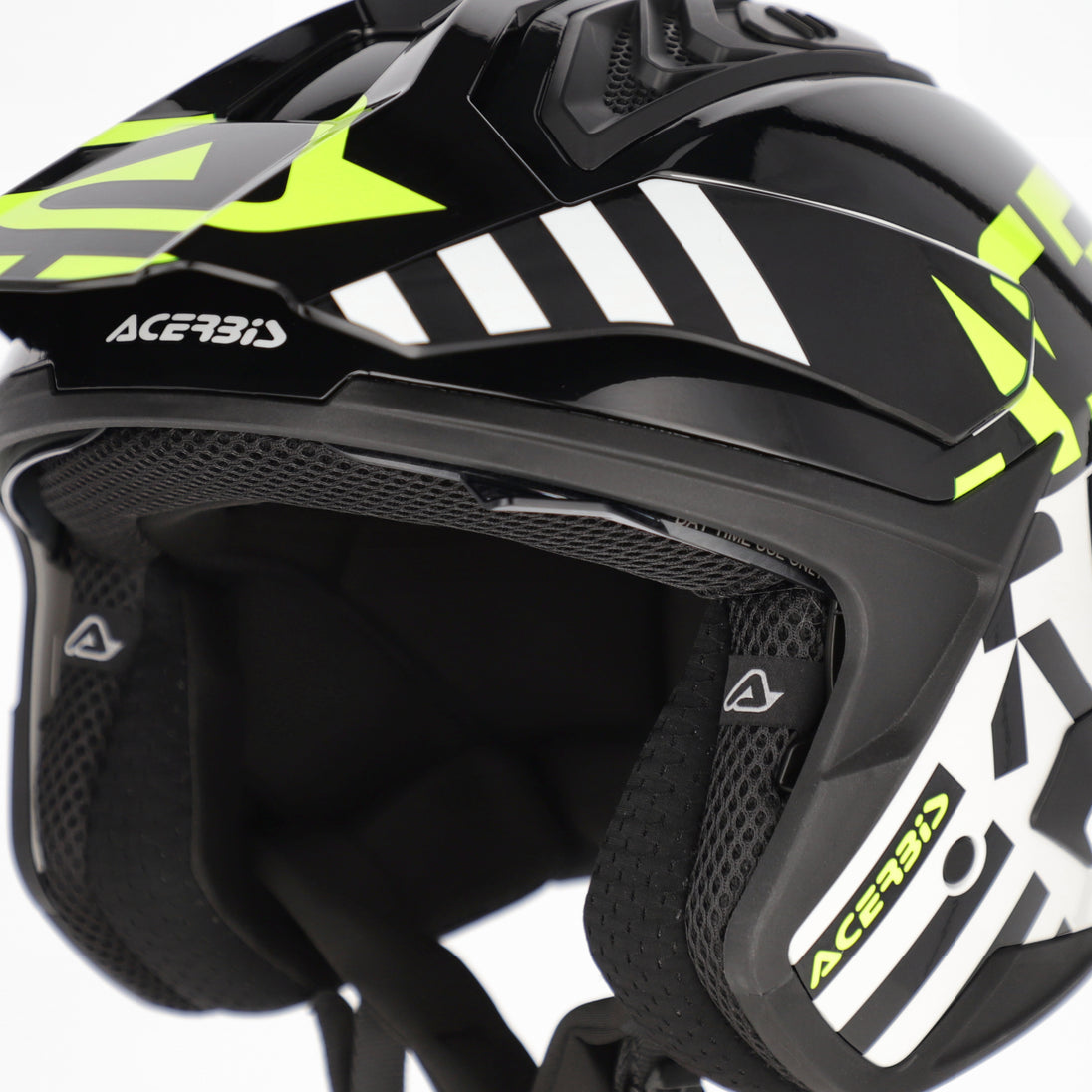 Acerbis Casco Jet Aria Evo Graphic Nero/Giallo Fluo (457) vista 8