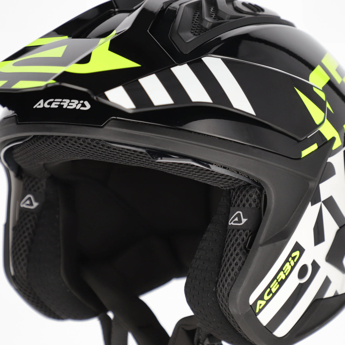 Acerbis Casco Jet Aria Evo Graphic Nero/Giallo Fluo (457) vista 8