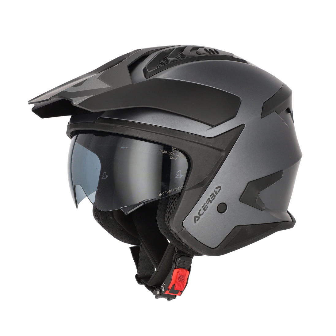 Acerbis Casco Jet Aria Evo Metallic Dark Grey vista 2