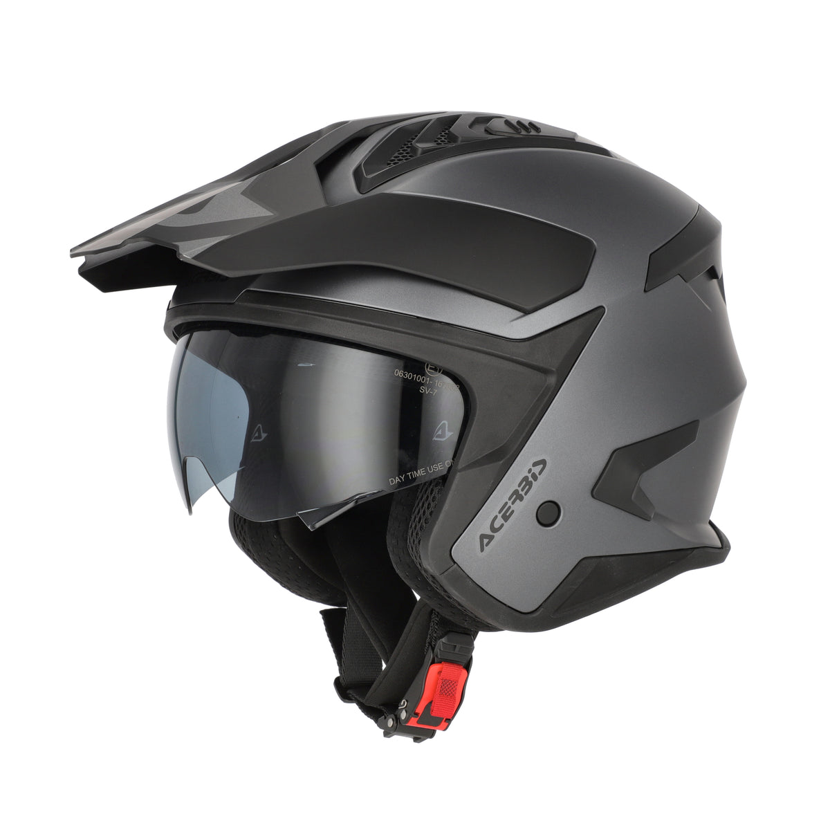 Acerbis Casco Jet Aria Evo Metallic Dark Grey vista 2