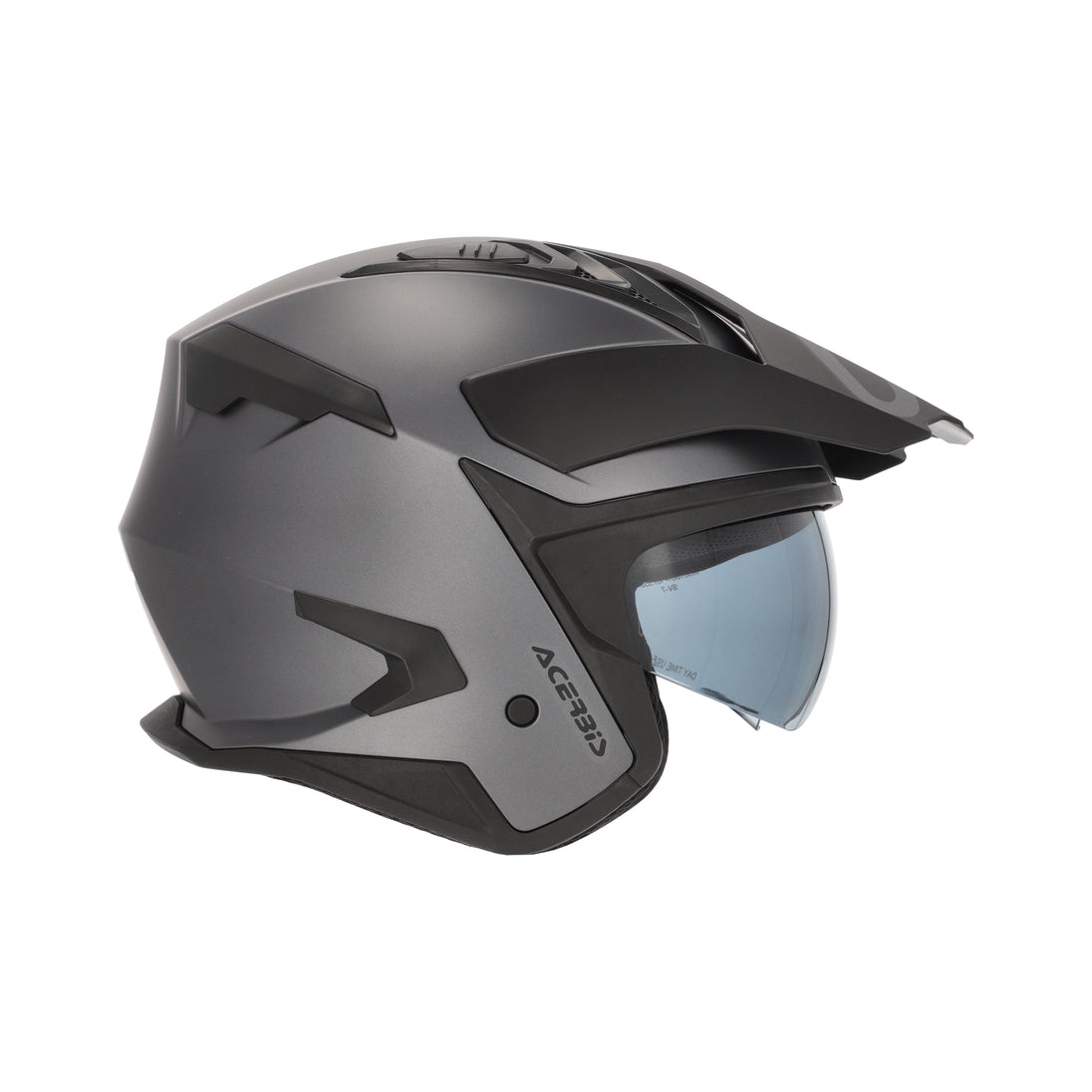 Acerbis Casco Jet Aria Evo Metallic Dark Grey vista 3