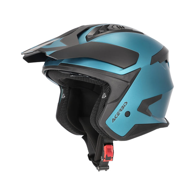 Acerbis Casco Jet Aria Evo Metallic Light Blue vista 1