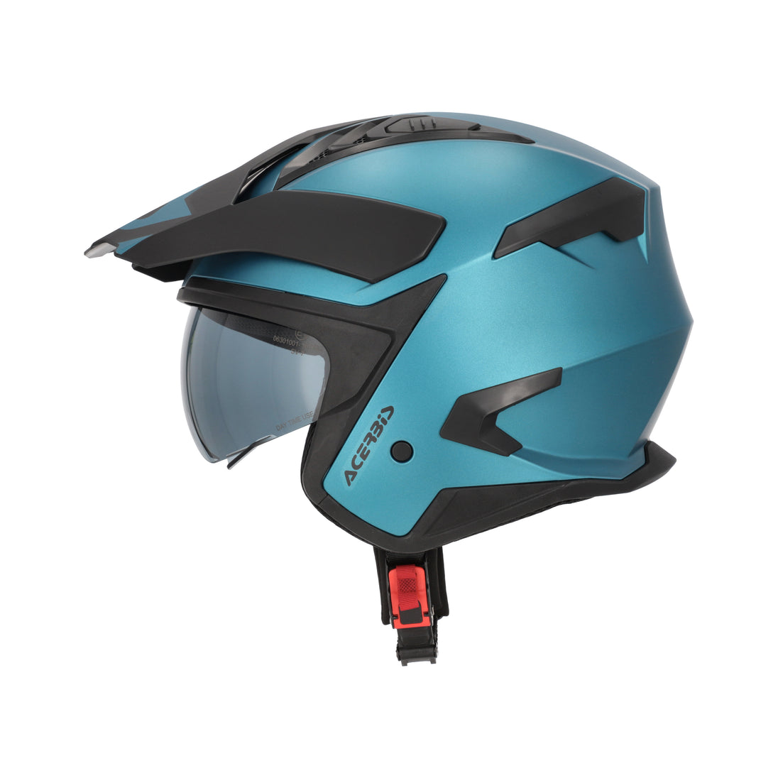 Acerbis Casco Jet Aria Evo Metallic Light Blue vista 4