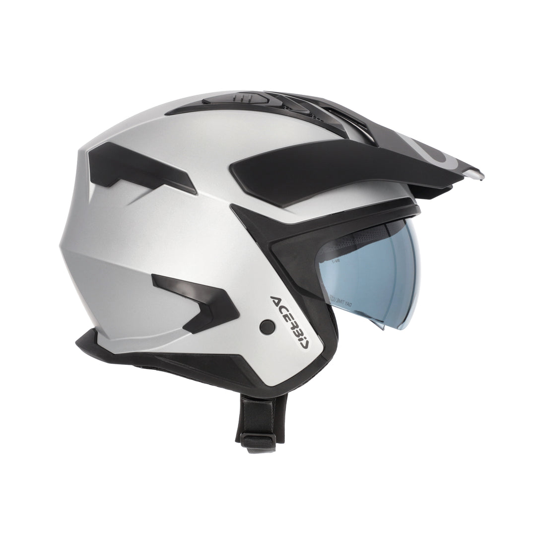 Acerbis Casco Jet Aria Evo Metallic Silver vista 3