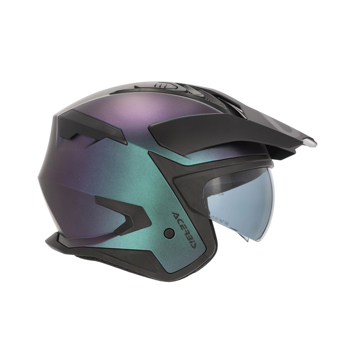 Acerbis Casco Jet Aria Evo Metallic Chameleon vista 3
