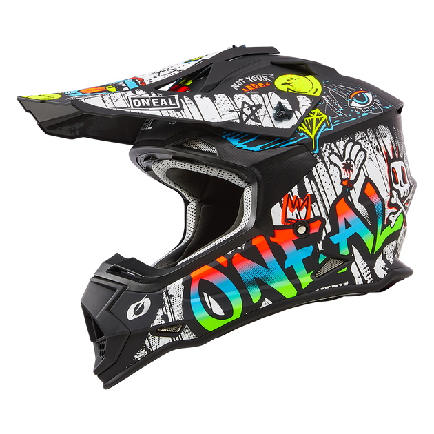 O'neal casco cross 2SRS RANCID nero/bianco