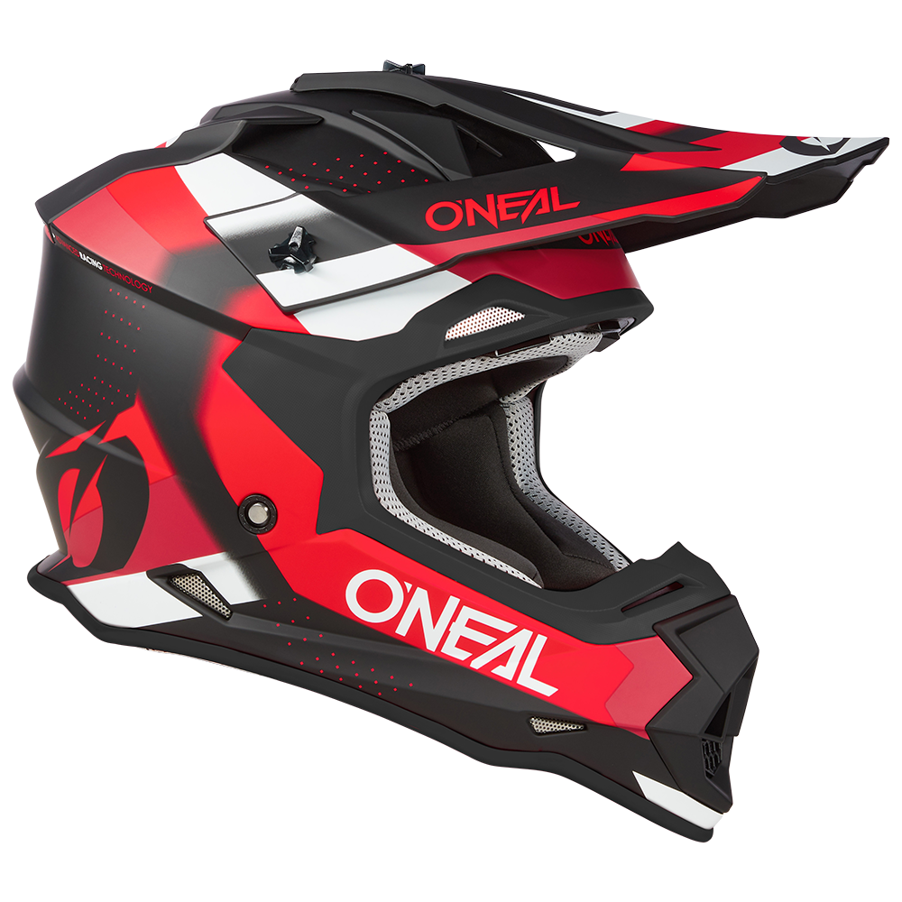 O'neal casco cross 2SRS SPYDE nero/rosso/bianco