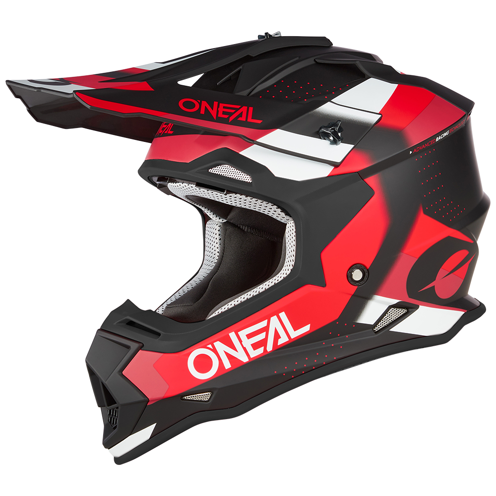 O'neal casco cross 2SRS SPYDE nero/rosso/bianco