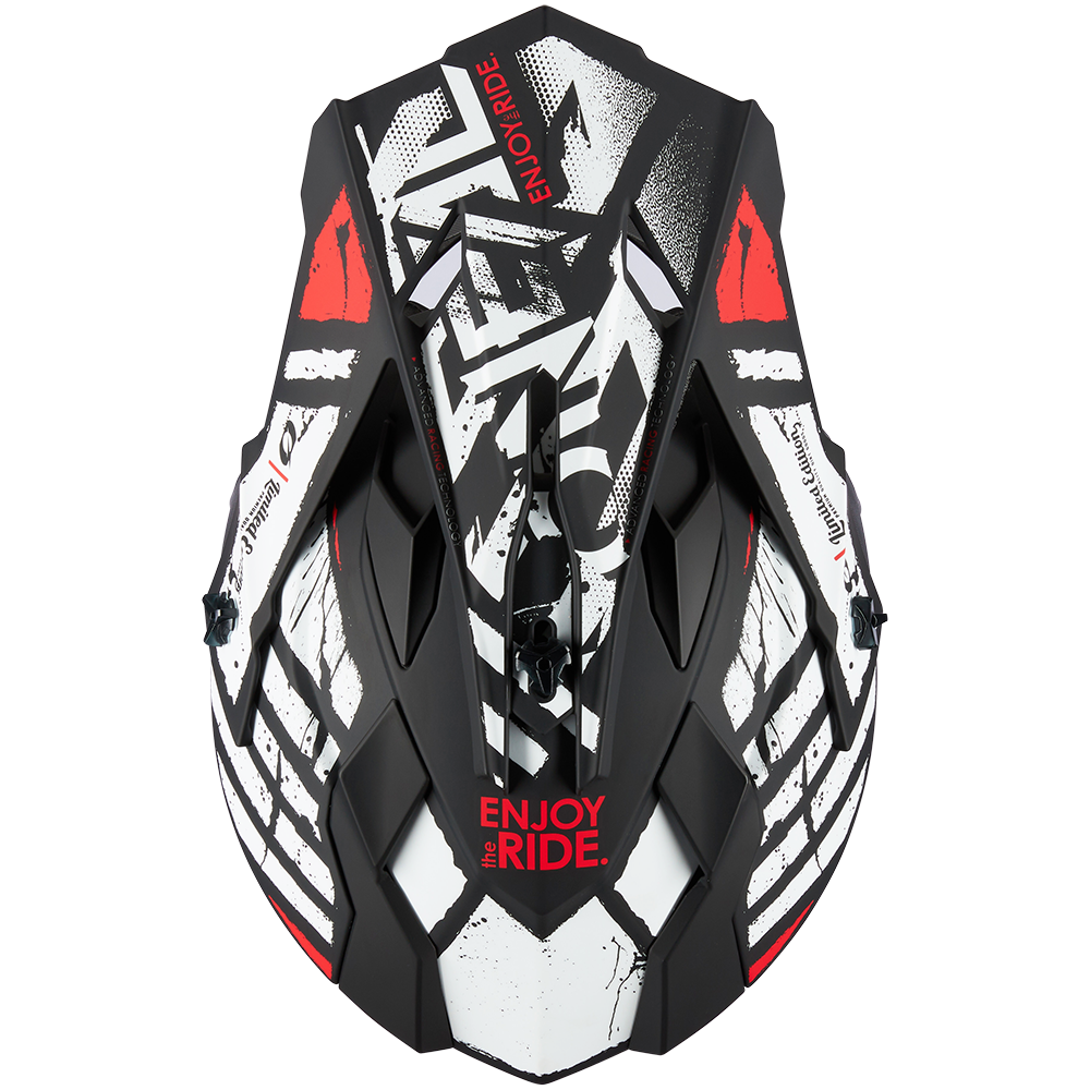 O'neal casco cross 2SRS GLITCH nero/bianco