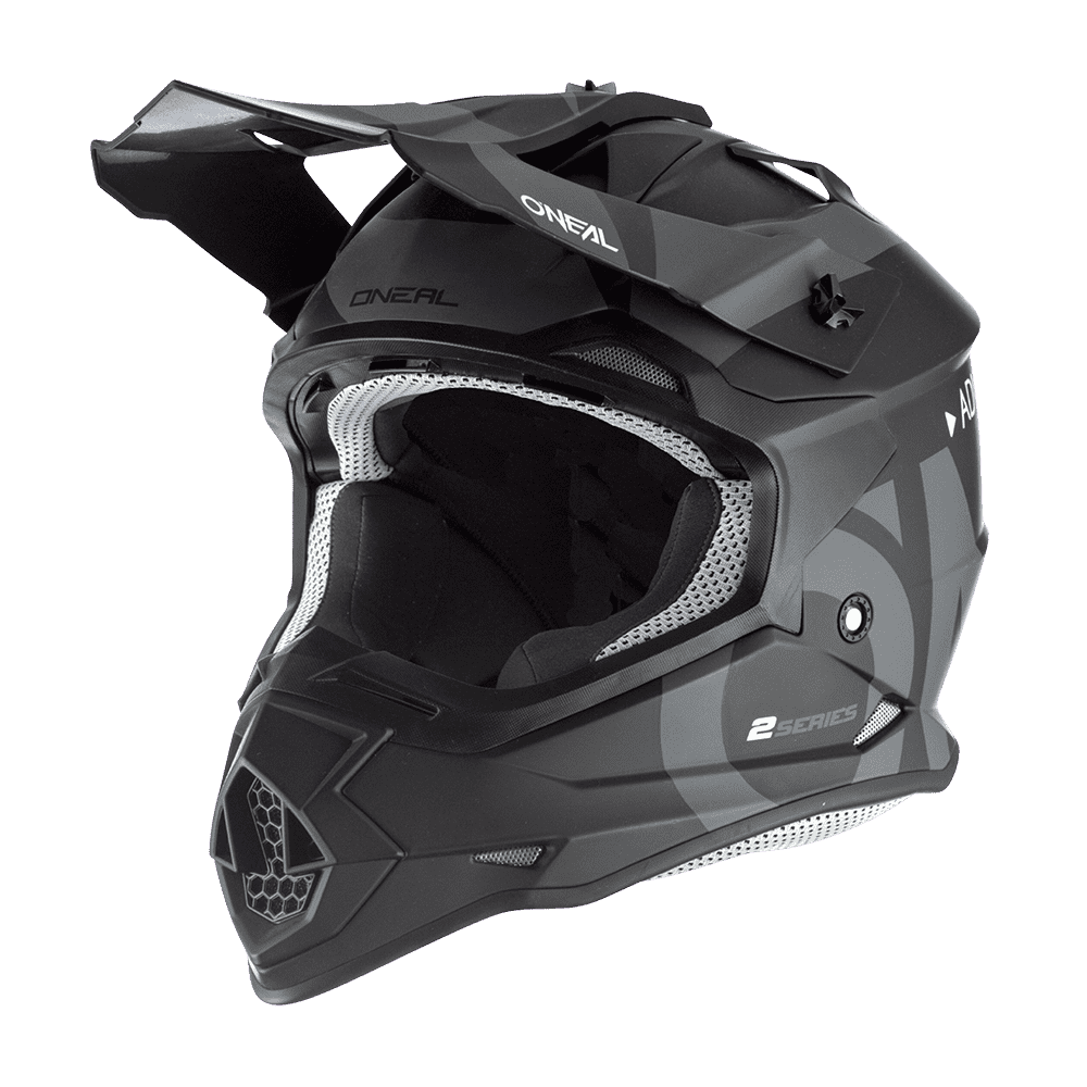 O'neal casco cross 2SRS SLICK nero/grigio