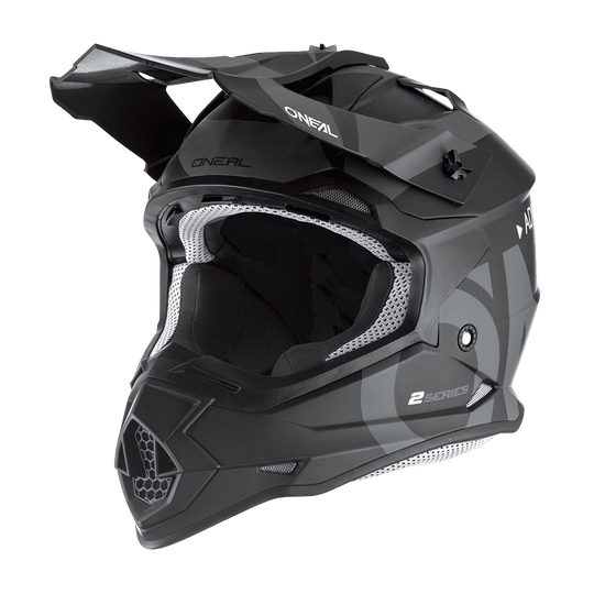 O'neal casco cross 2SRS SLICK nero/grigio
