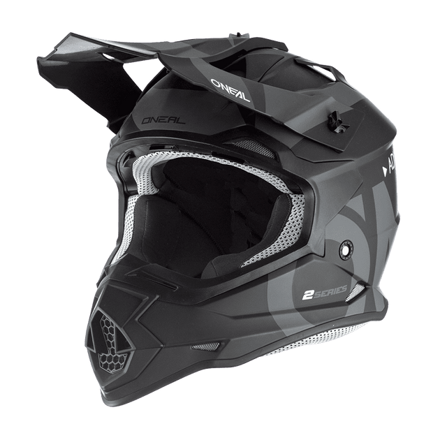 O'neal casco cross 2SRS SLICK nero/grigio