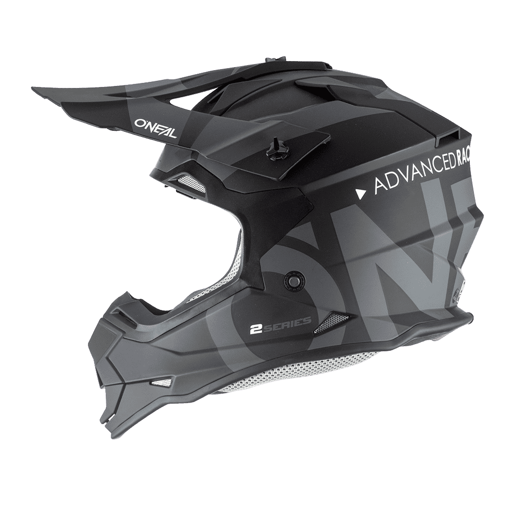 O'neal casco cross 2SRS SLICK nero/grigio