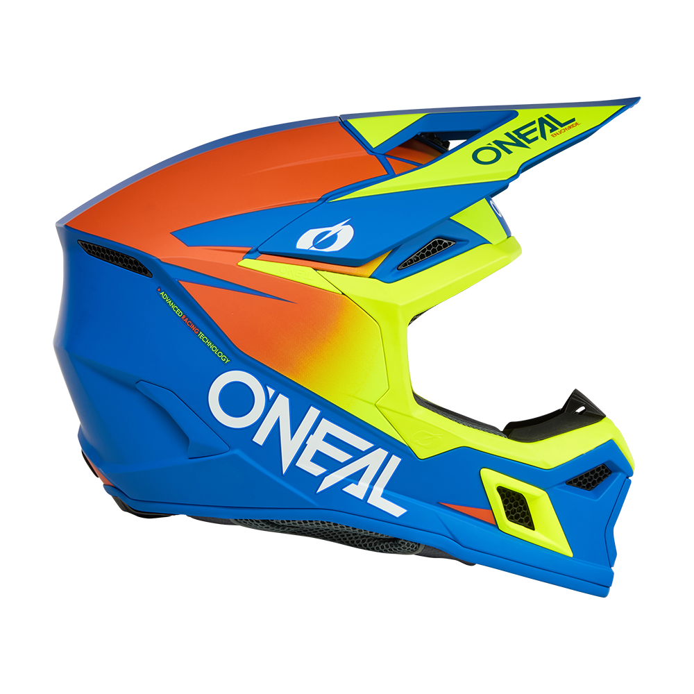 O'neal casco cross 3SRS Youth SOLID blu/neon giallo
