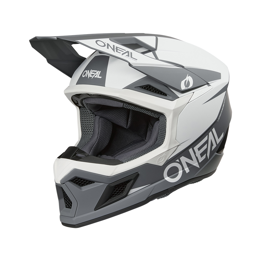 O'neal casco cross 3SRS SOLID bianco/nero