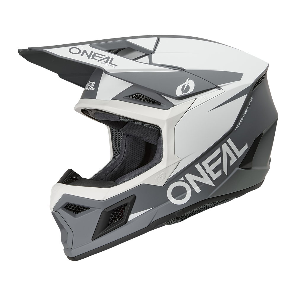 O'neal casco cross 3SRS SOLID bianco/nero