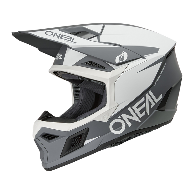 O'neal casco cross 3SRS SOLID bianco/nero